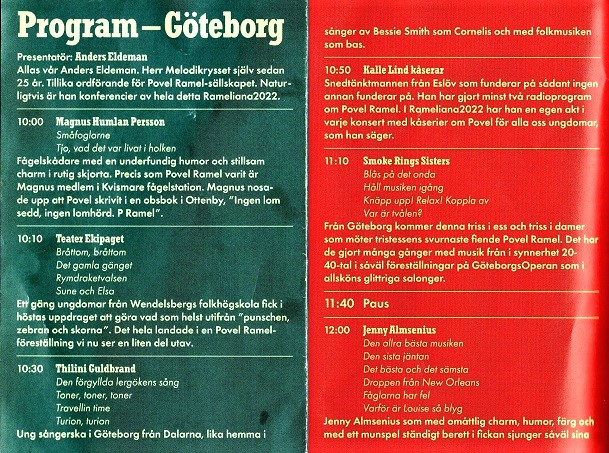 Rameliana2022GöteborgProgram1Och2 BildRameliana2022GöteborgProgram1Och2